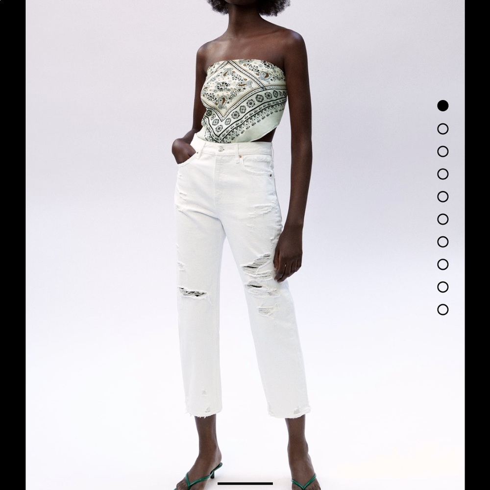 ZAR EXTREMELY RARE white mom jeans